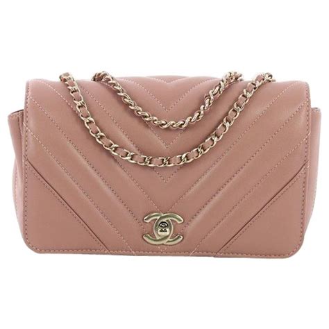 chanel calfskin chevron statement small flap bag|CHANEL Calfskin Chevron Quilted Mini Statement Flap.